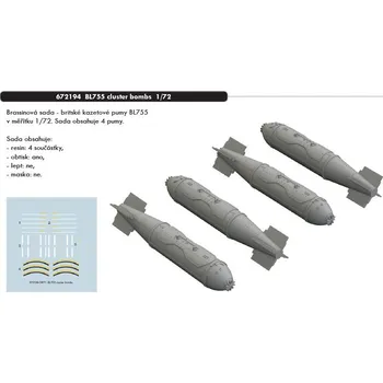 Plastikový model Eduard 1/72 BL755 cluster bombs