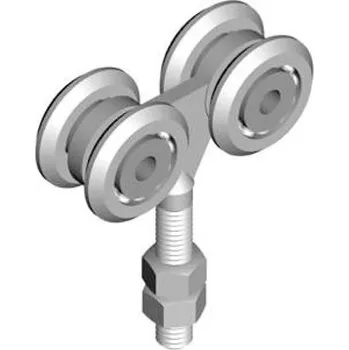 Příslušenství pro plot FAC Vozík se 4&nbsp;kolečky s&nbsp;kuličkama, pr. 55,šroub M20, &nbsp;Zn