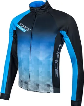 Cyklistická bunda Force Dawn Winter zimní černá/modrá