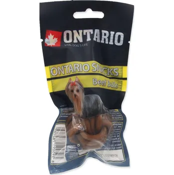 Ontario Dog Rawhide Ball 3,75 cm 2 ks Pamlsek pro psa Ontario Dog Rawhide Ball 3,75 cm 2 ks