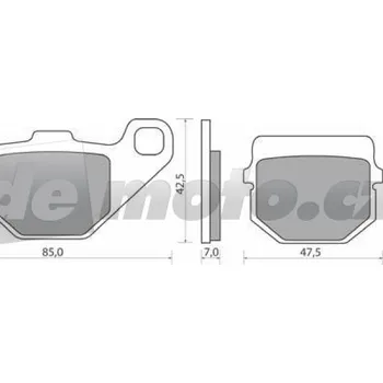 Brzdová destička Kawasaki AR 80 C C1-C8 1981-1991 brzdové destičky přední NHC AK-150