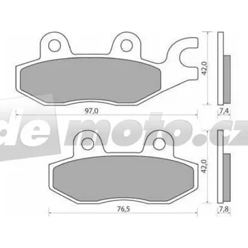 Brzdová destička Kawasaki KVF 650 F 2007-2008 brzdové destičky přední NHC AK-150 - pravá strana