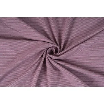 Úplet jednolíc, proužek jemný starorůžový, tričkovina, látky, metráž