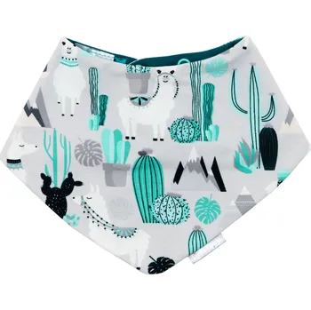 Nákrčník bavlněný oboustranný šátek na krk "lama šedá"