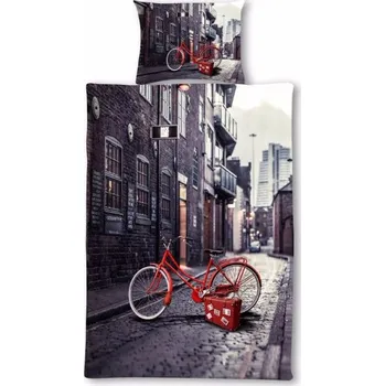 Povlečení České povlečení 3D EFEKT povlečení LONDÝN NA KOLE 140 x 200, 70 x 90 cm zipový uzávěr