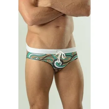 Pánské plavky Geronimo 1612S2 bílé/zelené