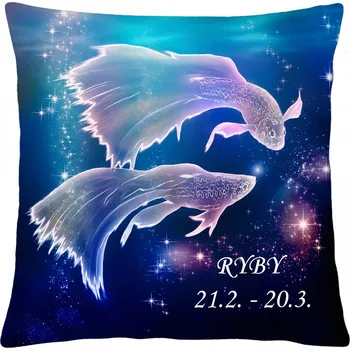 Polštář Polštář Znamení zvěrokruhu RYBY 21.2. - 20.3. Mybesthome 40x40 cm Varianta: Povlak na polštář, 40x40 cm