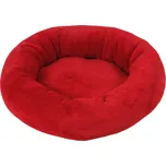 Červený plyšový kulatý pelech Amélie 60cm