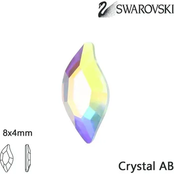 Kamínky Swarowski Leaf AB 6x4,5mm 8ks