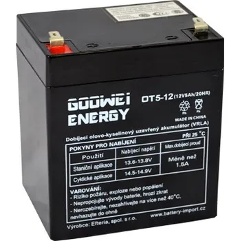 Trakční baterie Goowei Energy OT5-12 F2 12V 5Ah APC RBC45