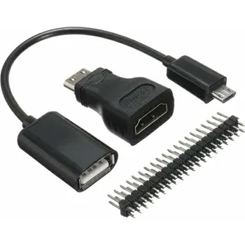 Vývojová deska Raspberry Pi Zero mini sada adaptérů HDMI na HDMI + Micro USB