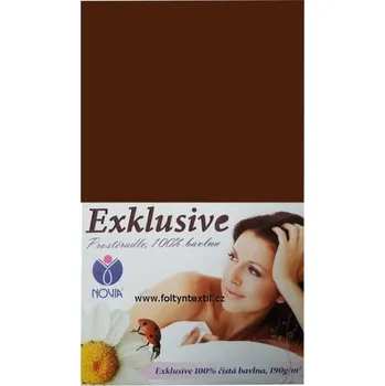 Prostěradlo Jersey porstěradlo Novia Exclusive Dvoulůžko tmavě hnědá