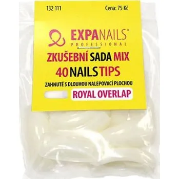 Expa Nails Nehtové tipy Royal Overlap zahnuté Zkušební sada 40ks