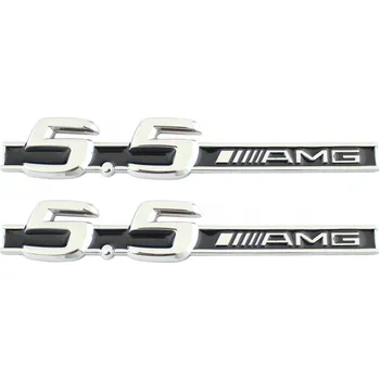 Znak automobilu Označení / Znaky / Nápisy / Logo na blatníky 5.5 AMG Mercedes-Benz - černo stříbrné (chromové) EIC-122