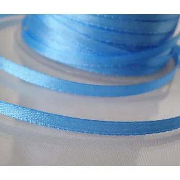 Stuha Atlasová stuha 3 mm - modrá