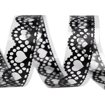 Lepicí páska Samolepící krajka, stuha, páska černá 18 mm