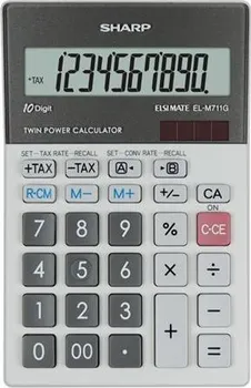 Kalkulačka Sharp EL-M711G šedá