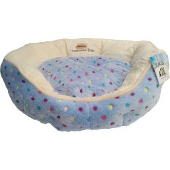 Pelíšek pro psa Juko Petfood s.r.o. Pelíšek s puntíky 45 x 40 x 14 cm modrá