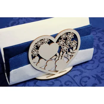 Svatební dekorace Stojánek na ubrousky - srdíčko