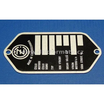 Štítek typový - made in CS ČZ