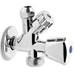 Novaservis Kombinovaný roháček s ventilem pro pračku 1/2" x 3/8" x 3/4" CF5104