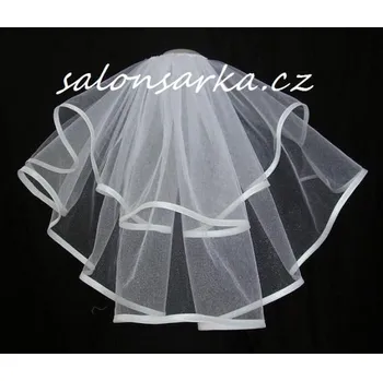 Ozdoba do vlasů Bílý svatební závoj v délce 40 cm