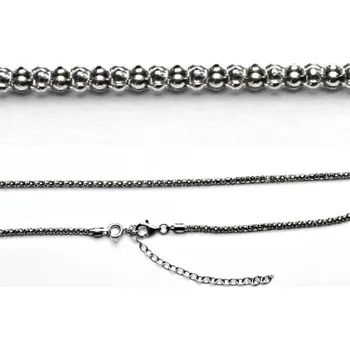 Řetízek Stříbrný řetízek AGG2 2.5 BD+RH, hádě, adjusta, 39 cm+8 cm