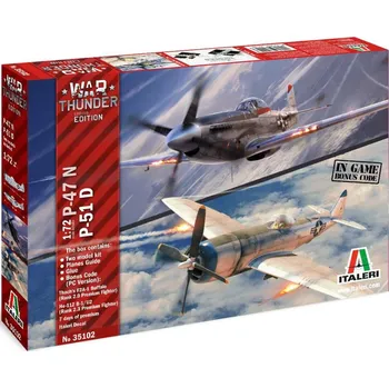Plastikový model Recenze Italeri War Thunder P-47 N a P-51 D 1:72