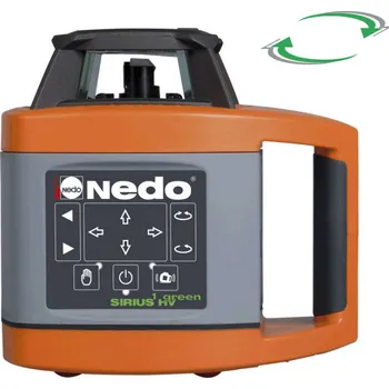 Měřící laser Stavební rotační laser Nedo Sirius HV green, Typ sady Standardní sada, Lať bez laserové latě, Stativ teleskopický stativ TS-621 (2,76m)