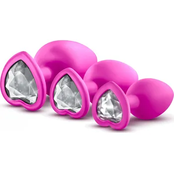 Anální kolík Blush Luxe Bling Plugs Training Kit Pink