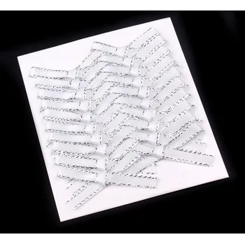 Svatební dekorace Svatební mašlička 40 mm - bílo/stříbrná