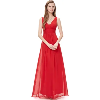 Dámské šaty Plesové šaty elegantní červené Ever Pretty 8110 Velikost: 4XL / 48 / 16 / 20