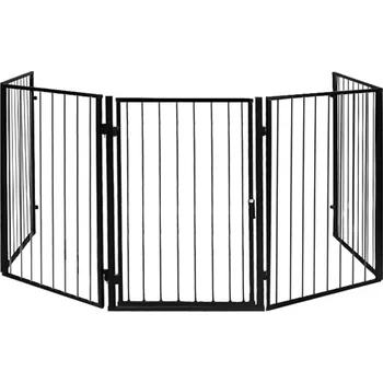 Krbová zástěna Kaminer Krbová zábrana 300 cm černá