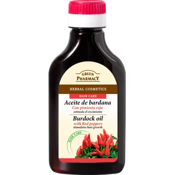 Vlasová regenerace Green Pharmacy Hair Care Red Peppers lopuchový olej pro stimulaci růstu vlasů 100 ml