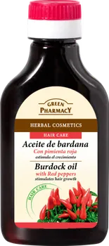 Vlasová regenerace Green Pharmacy Hair Care Red Peppers lopuchový olej pro stimulaci růstu vlasů 100 ml