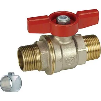 Ventil Giacomini R913 Kulový kohout plnoprůtokový 2x vnější závit, niklovaný