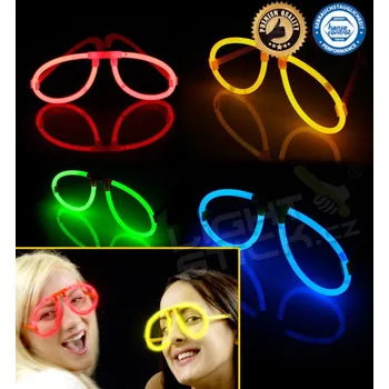 Karnevalový doplněk Svítící brýle (spojka+2ks tyčinek) - Modrá