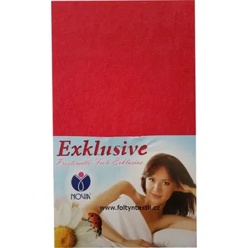Prostěradlo Forté porstěradlo Novia Exclusive Dvoulůžko červená