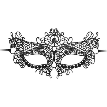 Erotická maska Ouch! Queen Black Lace Mask Black