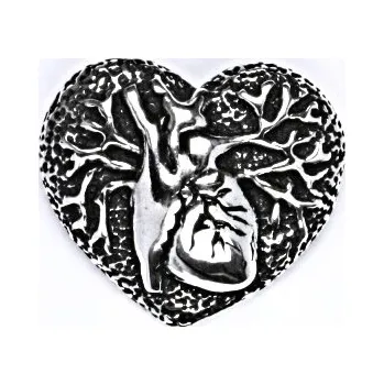 Šperk Stříbrný přívěšek srdce s patinou, přívěsek srdce P 169