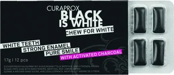 Žvýkačka Curaprox Black is White 12 ks