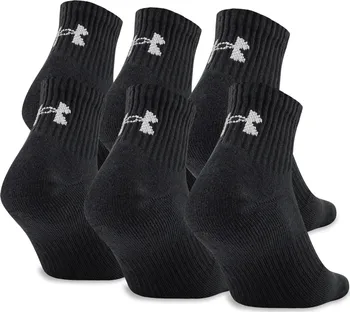 Pánské ponožky Under Armour Charged Cotton 2.0 Quarter Socks 6-pack černé