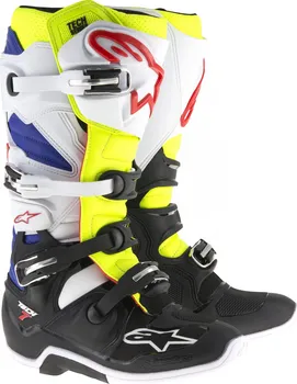 Moto obuv Alpinestars Tech 7 bílé/černé/žluté 47