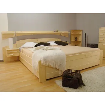 Postel dřevěné dvoulůžko masiv PAVLA NR (dřevěná dvoulůžková postel z masivu PAVLA NR)