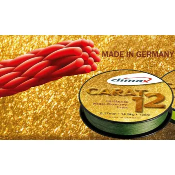 Climax Přívlačová šňůra Carat 12 Oliva 135m průměr: 0,13 mm