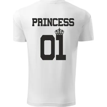 TUKAN AGENCY Dětské tričko Princess 01 Barva: Bílá, Velikost: XXL 158/164