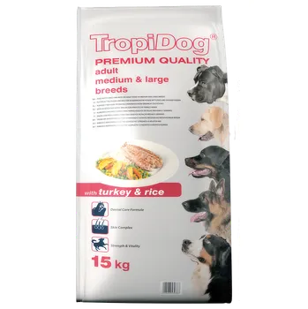 Krmivo pro psa TropiDog Premium Adult M & L Turkey/Rice