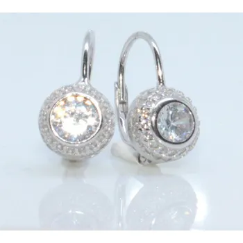 Náušnice Mýl Stříbrné náušnice visací se zirkony 307203