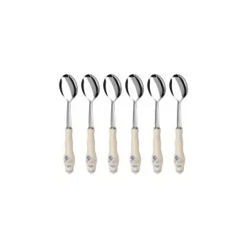 Příbor Toner Kávové porcelánové lžičky Bernadotte, dekor pomněnky 6 ks.