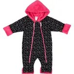 růžovo-černý softshellový overal